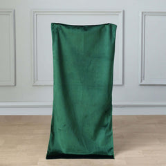 Velvet Chair Back Slipcover for Chiavari Chairs Hunter Emerald Green - Soft and Smooth Solid Chair Back Cover Cap