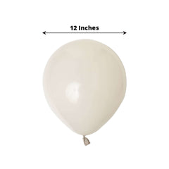 25 Pack 12" Matte Pastel Beige Helium Air Latex Party Balloons