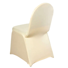 Spandex Chair Cover for Banquet Chairs Champagne - Stretch 160GSM Fabric with Slip-On Slipcover