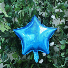 2 Pack 16" 4D Royal Blue Star Mylar Foil Helium or Air Balloons