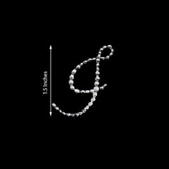 12 Pack 1.5" Clear Rhinestone Monogram Letter Jewel Sticker Self Adhesive DIY Diamond Decor - J