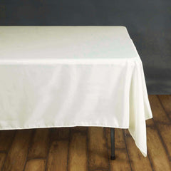 Polyester Square 70"x70" Tablecloth Ivory - Wrinkle-Resistant & Durable Table Cover