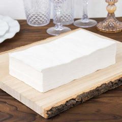 50-Pack Paper Napkins Soft White - Disposable 2-Ply Cocktail and Beverage Napkins for Weddings