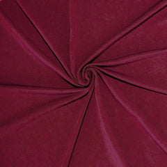 Spandex 24"-32" Round Cocktail Table Cover Burgundy - Easy to Maintain Stretch Fitted Highboy Tablecloth