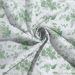 5 Pack Polyester 20"x20" Napkins Dusty Sage Green French Toile Pattern - Stylish Floral Dinner Napkins for Weddings, Events & Parties