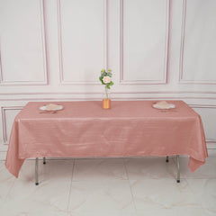 Taffeta 60"x102" Rectangle Tablecloth Dusty Rose - Accordion Crinkle Table Cover