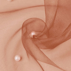 12"x10yd Terracotta (Rust) Sheer Chiffon Fabric Bolt, DIY Voile Drapery Fabric