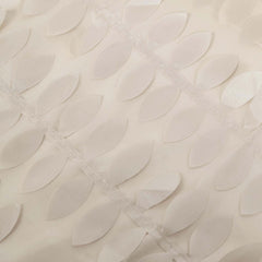 8ftx8ft Beige 3D Leaf Petal Taffeta Event Curtain Drapes, Backdrop Event Panel With Rod Pocket