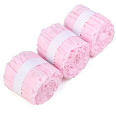 3 Pack 28ft Blush Ruffled Paper Streamer Rolls, Crepe Tissue Party Decorations