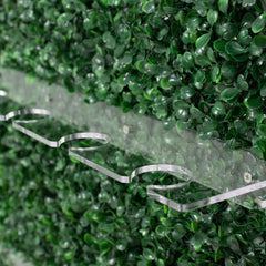 Set of 3 Champagne Wall Glass Holder Green - Tiered Faux Boxwood Stemware Rack Cocktail Display Drink Organizer for Classy Events & Banquets 24", 33", 42"