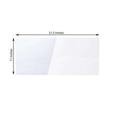 2-Pack Acrylic Plexiglass Sheets Rectangular Side Plates Clear - Protective Film Coating 32"x11"