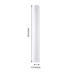18" DIY Clear Acrylic Tiered Cupcake Cake Stand Tubes, Dessert Tower Poles