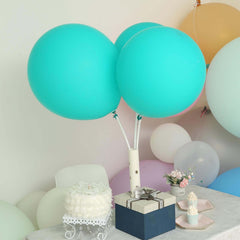 10 Pack 18" Matte Pastel Turquoise Helium Air Latex Party Balloons
