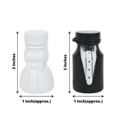 24 Pack Bride and Groom 2" Soap Bubble Bottles Wedding Party Favors, Prefilled Favor Bubbles