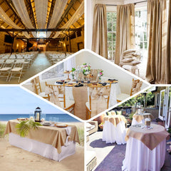 54"x10 Yards Natural faux Burlap Fabric Roll, Jute Linen DIY Fabric Bolt