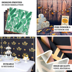 8ftx8ft Black Gold Glitter Print Vinyl Photo Shoot Backdrop