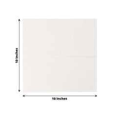 20-Pack Paper Linen-Like Cocktail Napkins White - Disposable 5"x5" Airlaid Soft Napkins for Events