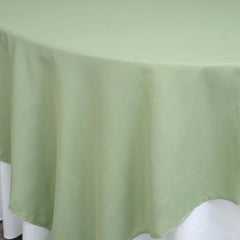Polyester 90"x90" Table Overlay Square Tablecloth Sage Green - Wrinkle-Resistant & Durable Table Cover