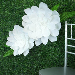 2 Pack 24" White Real-Like Soft Foam Craft Daisy Flower Heads