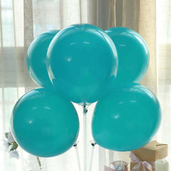 25 Pack 12" Matte Pastel Peacock Teal Helium Air Latex Party Balloons