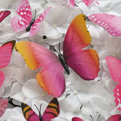 12-Pack 3D Butterfly Wall Decals, DIY Stickers Decorative Pink Collection Removable Design