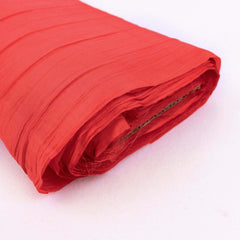 54"x10 Yards Red Accordion Crinkle Taffeta Fabric Bolt