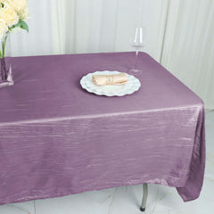 Taffeta 60"x102" Rectangle Tablecloth Violet Amethyst - Accordion Crinkle Table Cover