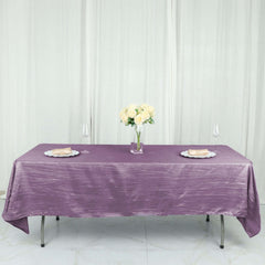 Taffeta 60"x102" Rectangle Tablecloth Violet Amethyst - Accordion Crinkle Table Cover