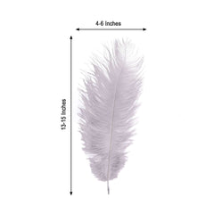 12 Pack 13"-15" Violet Amethyst Natural Plume Real Ostrich Feathers, DIY Centerpiece Fillers
