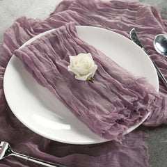 6 Pack Gauze Cheesecloth 24"x19" Napkins Violet Amethyst Reusable Dinner Napkins