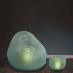 Color Changing LED Light Up Inflatable Sofa Chair, Waterproof Illuminated Remote Battery Operated Furniture