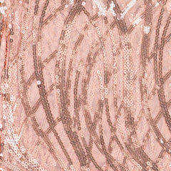 Sequin Mesh 20"x20" Napkin Blush - Wave Embroidered Reusable Napkin