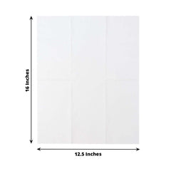 50-Pack Paper Napkins Soft White - Disposable 2-Ply Cocktail and Beverage Napkins for Weddings