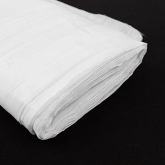 54"x10 Yards White Accordion Crinkle Taffeta Fabric Bolt