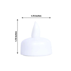12-Pack Tealight Candles Flameless Design White - Waterproof Floating LED Lighting