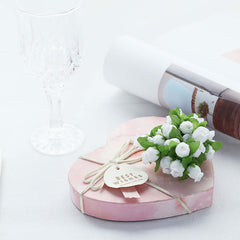 144 Pcs White Wired Rose Flowers For Bridal Bouquet Craft Embellishment