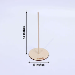 2-Pack Wooden Donut Stand Tower - Detachable Doughnut Rack Holder for Rustic Chic Dessert Tables