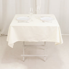 Cotton Blend 54"x54" Square Tablecloth Ivory - Wrinkle-Resistant Table Cover
