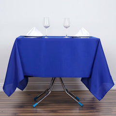 Polyester Square 70"x70" Tablecloth Royal Blue - Wrinkle-Resistant & Durable Table Cover