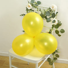50 Pack Yellow Biodegradable Balloons, 12" Thickened Extra Strong Eco-friendly Latex Helium Party Balloons