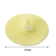 25 Pack 9" Yellow Sheer Nylon Tulle Circles Favor Wrap, DIY Craft Fabric