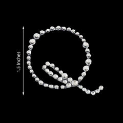 12 Pack 1.5" Clear Rhinestone Monogram Letter Jewel Sticker Self Adhesive DIY Diamond Decor - Q