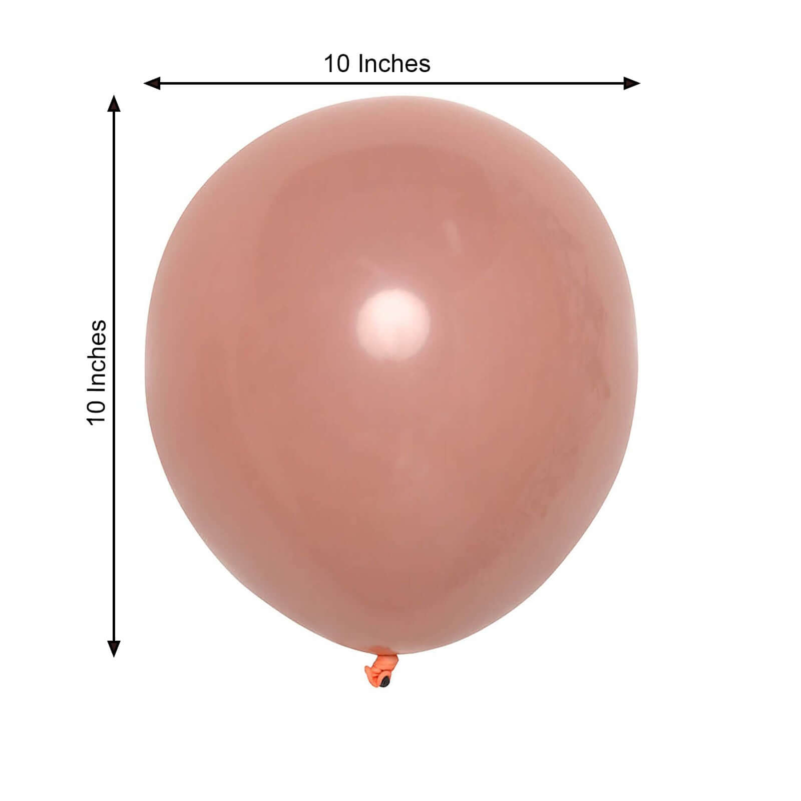 25 Pack 10" Matte Dusty Rose Double Stuffed Prepacked Latex Balloons