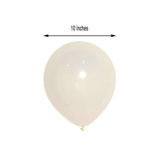 25 Pack 10" Matte Pastel Off White Helium Air Latex Party Balloons
