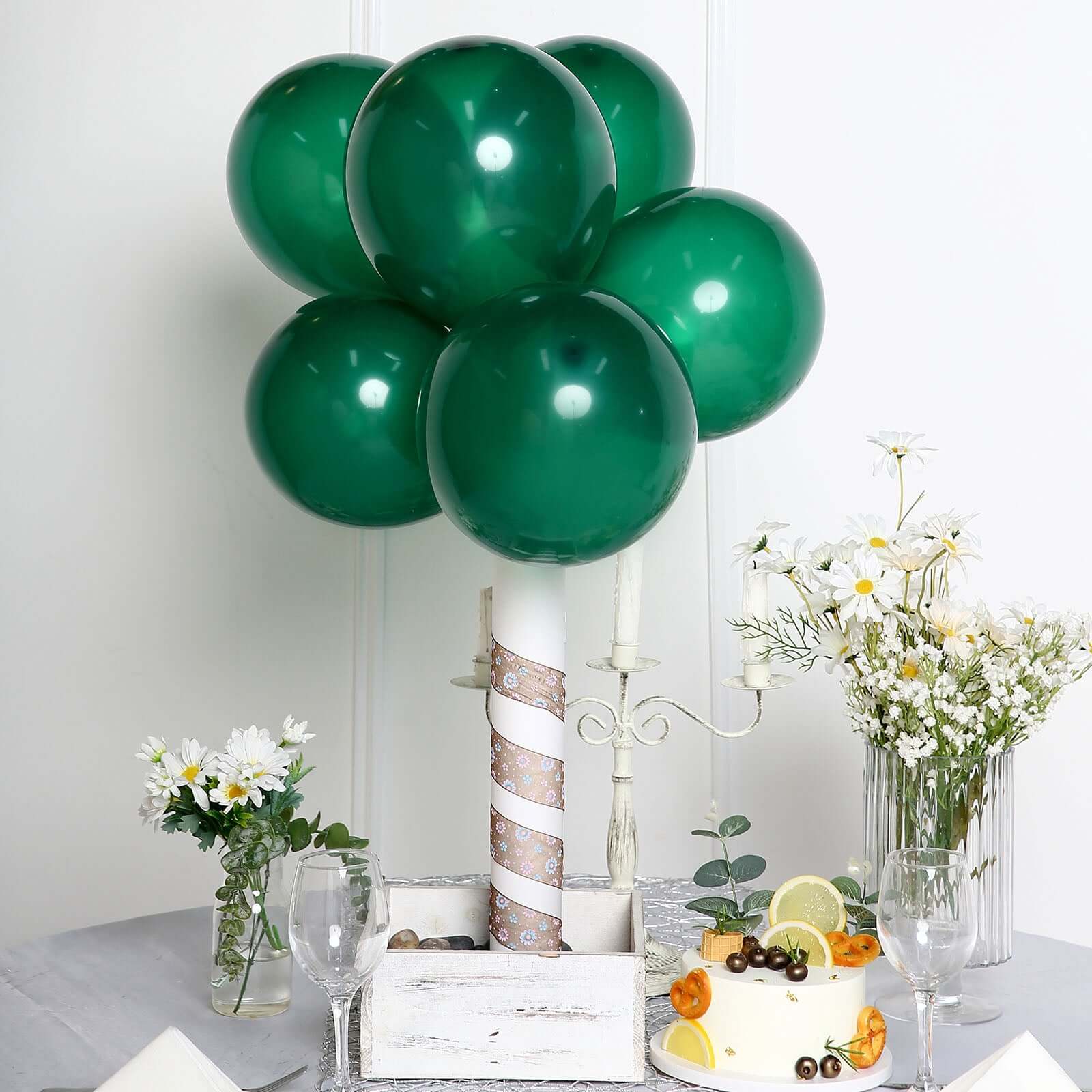 25 Pack 10" Matte Pastel Emerald Helium or Air Latex Party Balloons