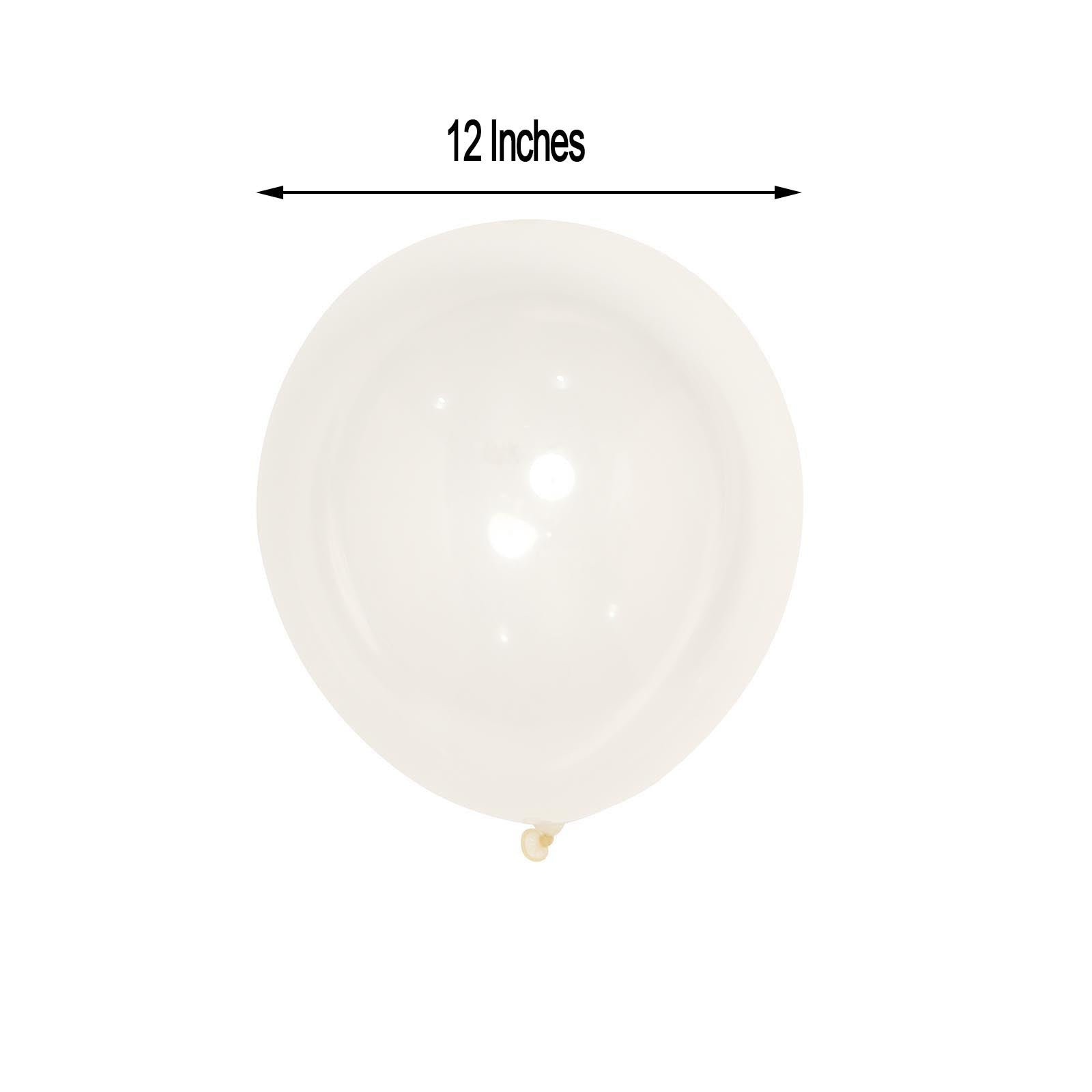 25 Pack 12" Shiny Pearl Clear Latex Helium, Air or Water Balloons