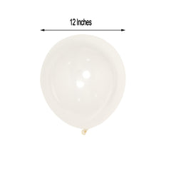 25 Pack 12" Shiny Pearl Clear Latex Helium, Air or Water Balloons