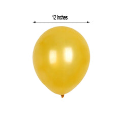 25 Pack 12" Shiny Pearl Gold Latex Helium, Air or Water Balloons