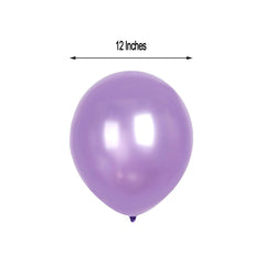 25 Pack 12" Shiny Pearl Lavender Lilac Latex Helium, Air or Water Balloons