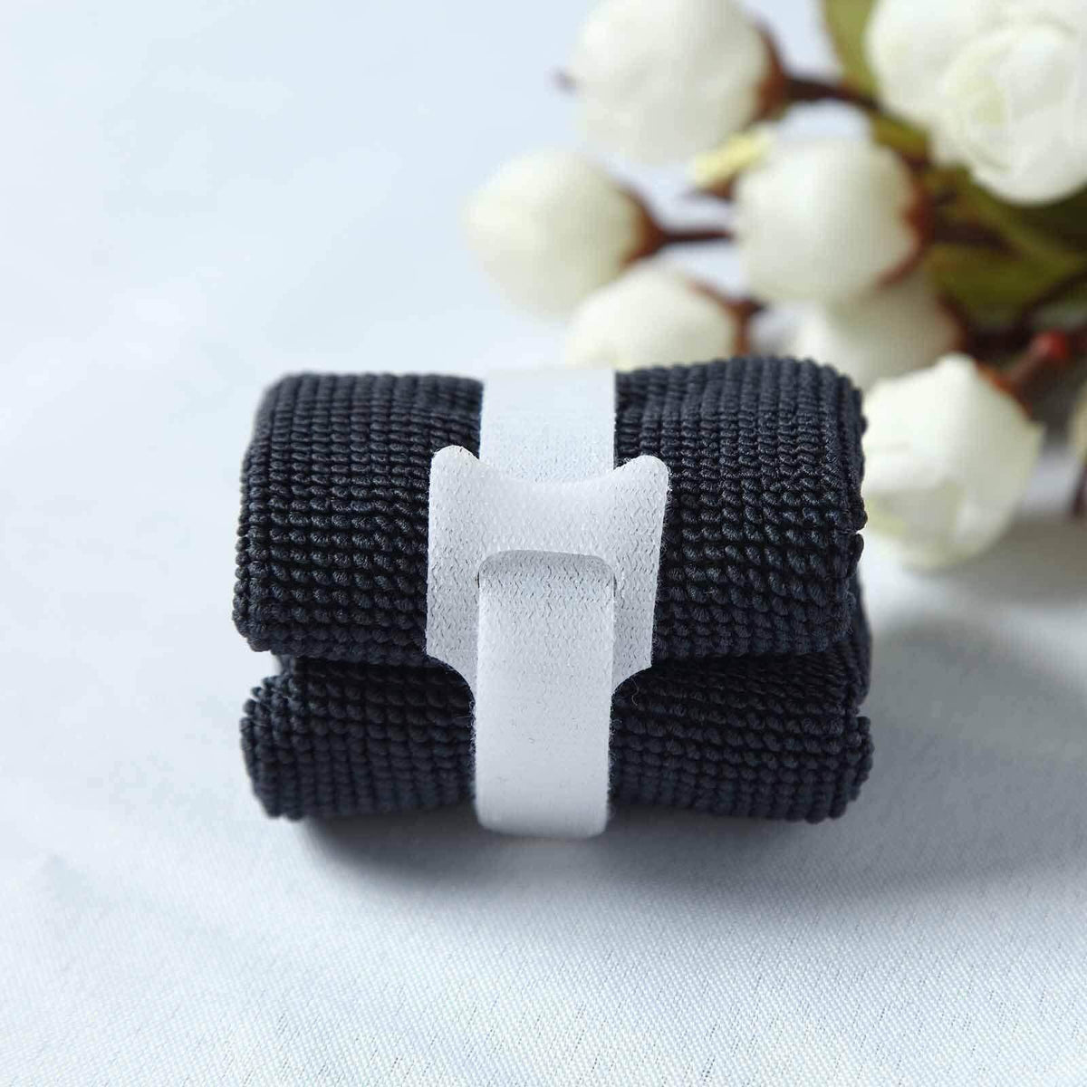 12 Pack 8" White Reusable Fastening Velcro Cable Ties, Adjustable Hook and Loop Cord Organization Straps
